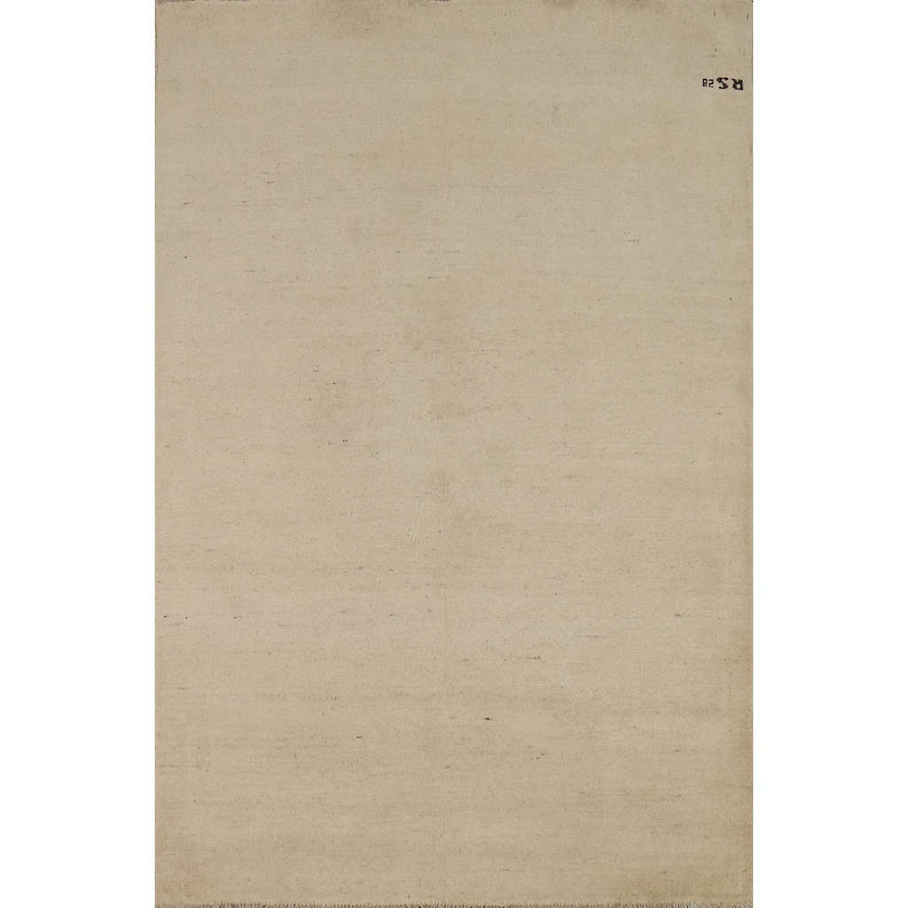 Contemporary Gabbeh Oriental Accent Rug Hand-Knotted Wool Carpet - 4'0"x 6'0"