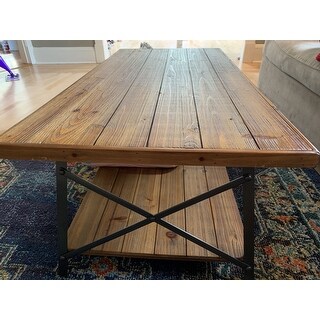 Carbon Loft Oliver Modern Rustic Natural Fir Coffee Table