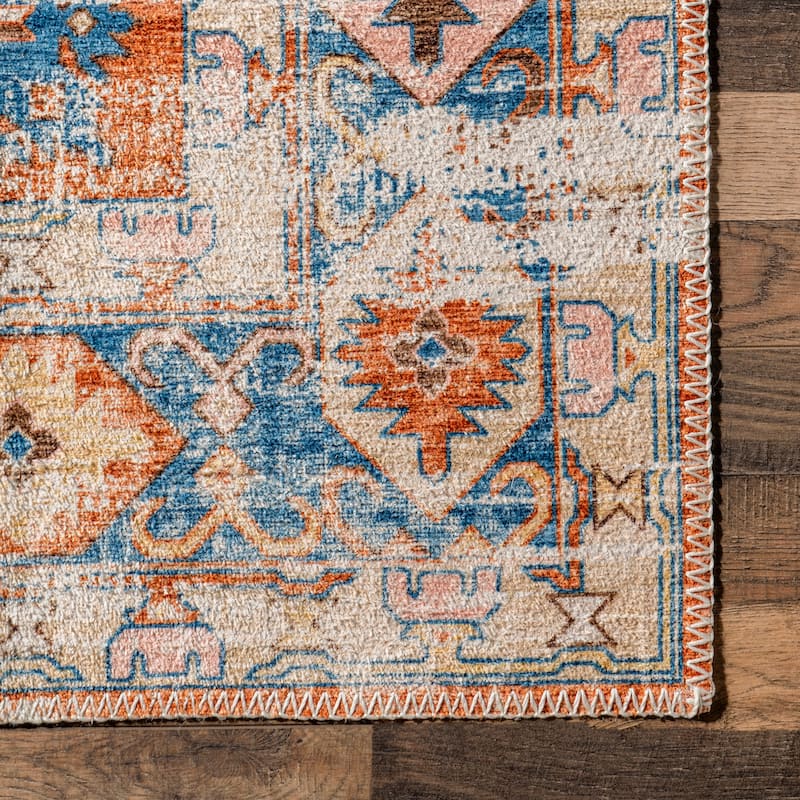 Nuloom Annica SpinClean Multi Medallion Machine Washable Area Rug