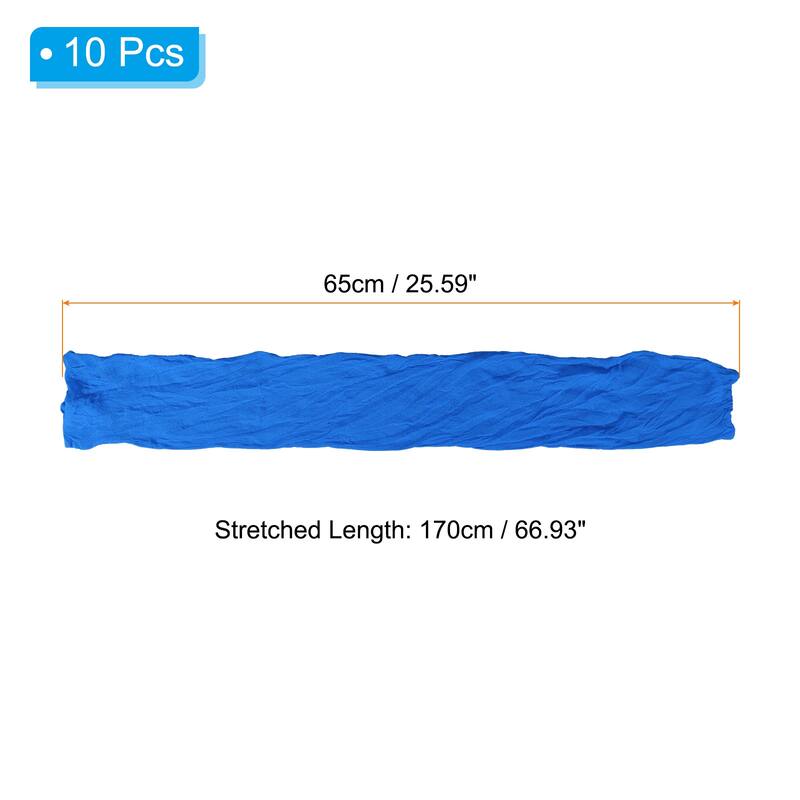 10Pcs Nylon Stockings Flower Fabric 26" for DIY Mesh Flowers Making - Blue