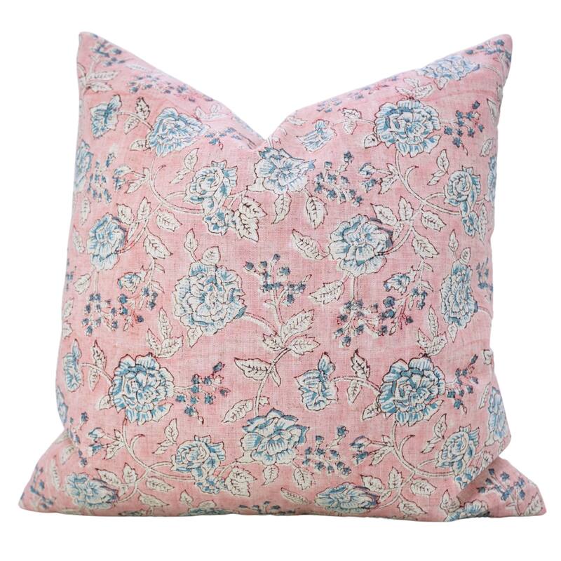 Fabdivine Floral Accent Cushion Cover for Farmhouse Sofa, Rameshwaram