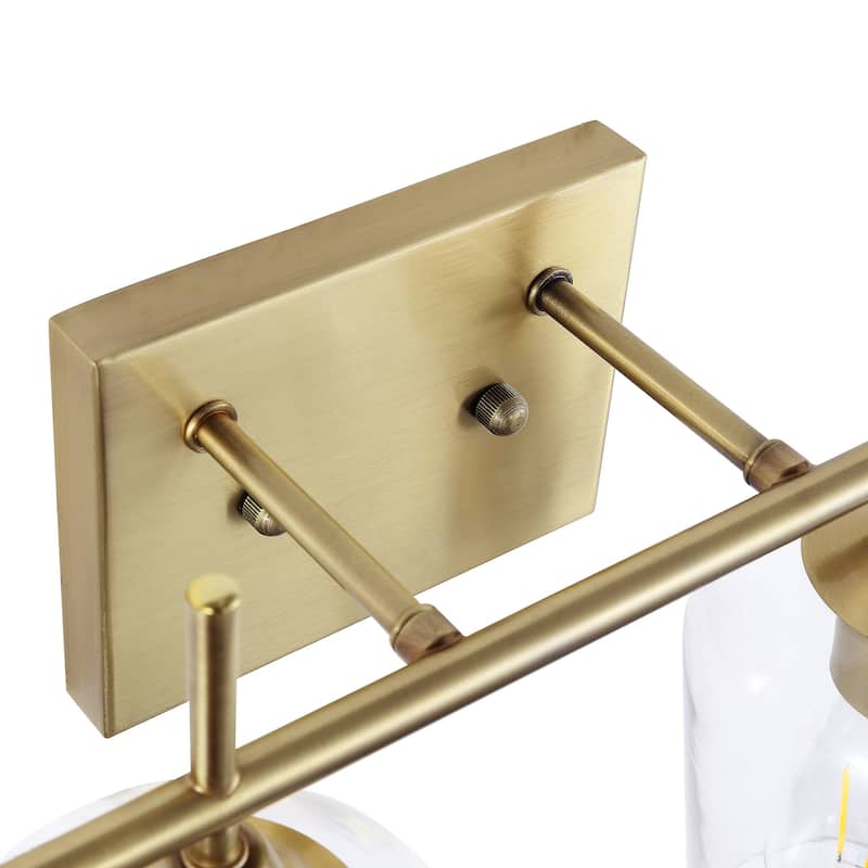 GetLedel 2-Light Bathroom Vanity Light Wall Sconce with Clear Glass Shades