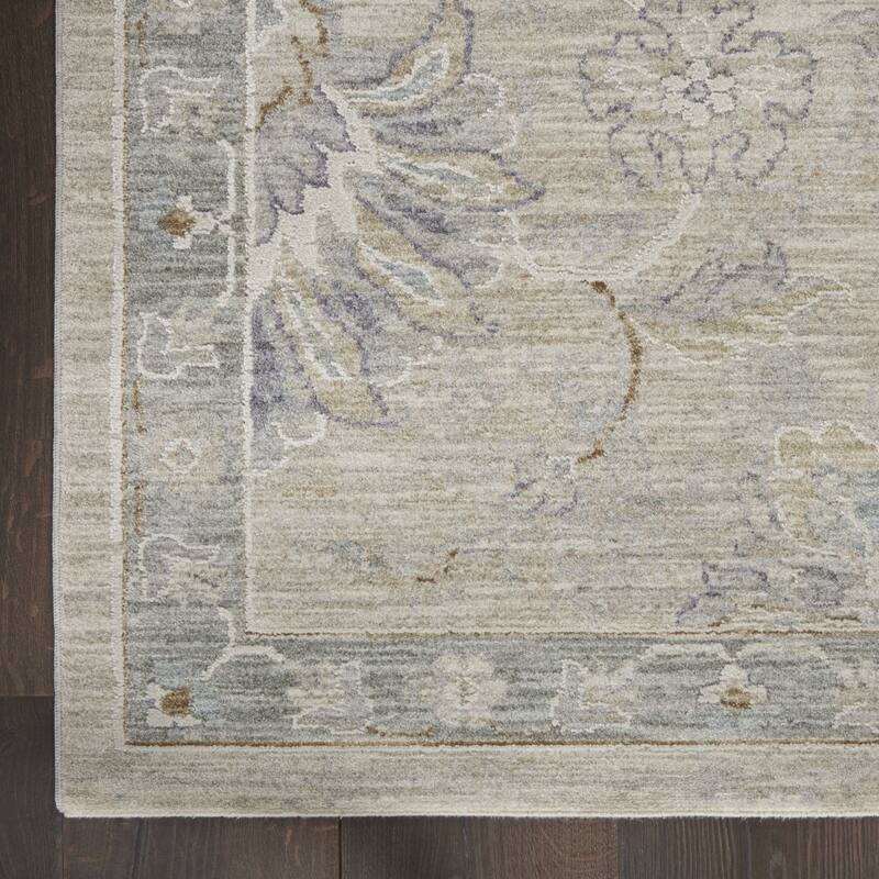 Power Loomed Floral Traditional Durable Area Rug - 124' X '94' X '0.5