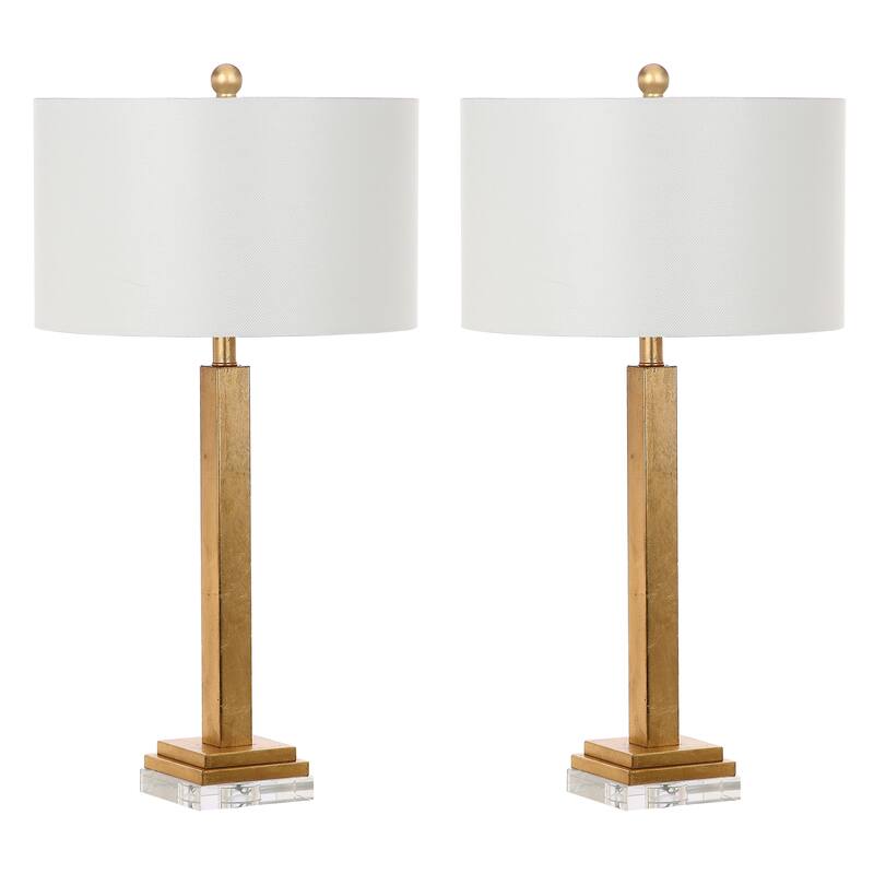 SAFAVIEH Lighting Chasity 30-inch Crystal Base Table Lamp (Set of 2) - 16"x16"x30" - 16Wx16Dx30H