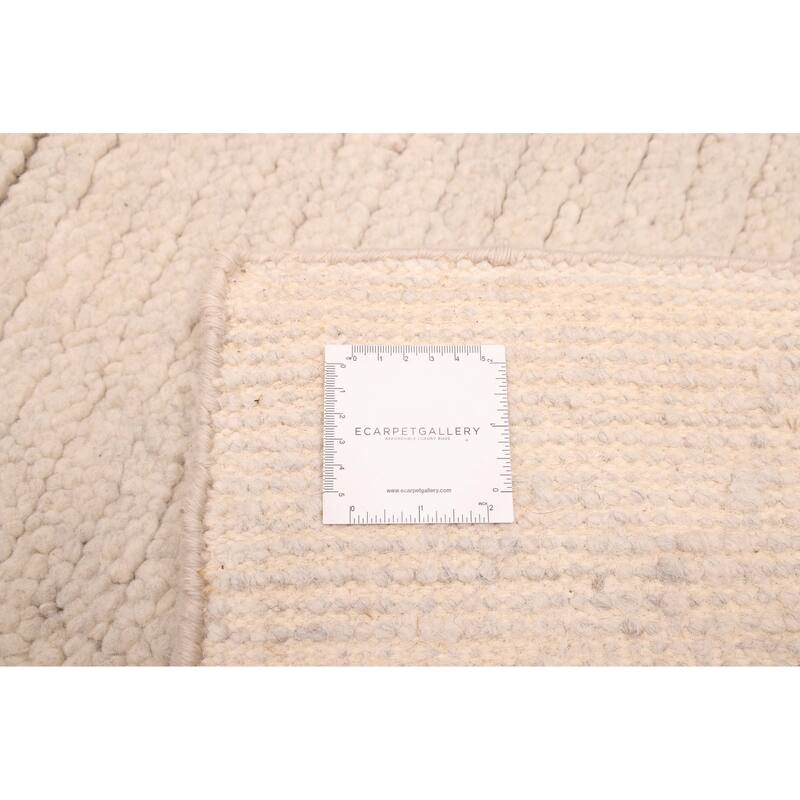 ECARPETGALLERY Hand-knotted Looma Light Grey Wool Rug - 8'3 x 10'0