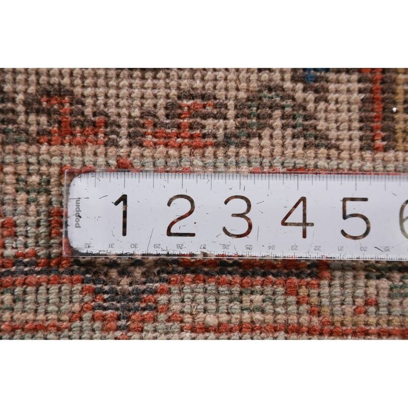 Hand Knotted Oriental 100% Wool Carpet Traditional Medallion Navy Blue & Blues Heriz (serapi) Area Rug - 3' 0'' X 2' 0''