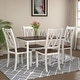 5-Piece Solid Wood Dining Table Set with Table and 4 Ergonomic Design ...