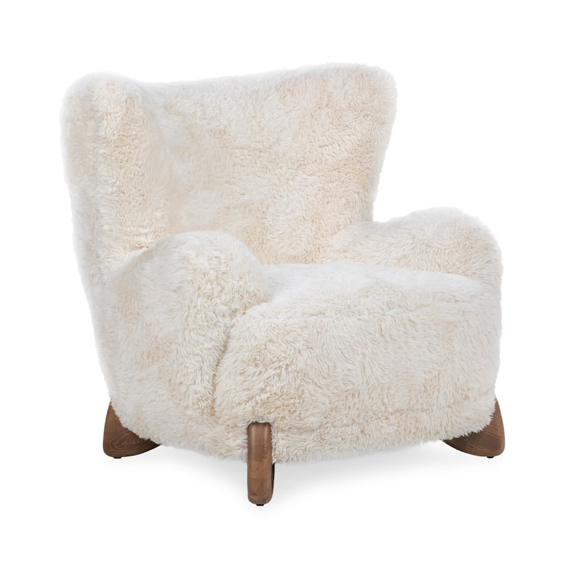 Classic Home Riya Upholstered Fabric Plush Accent Chair