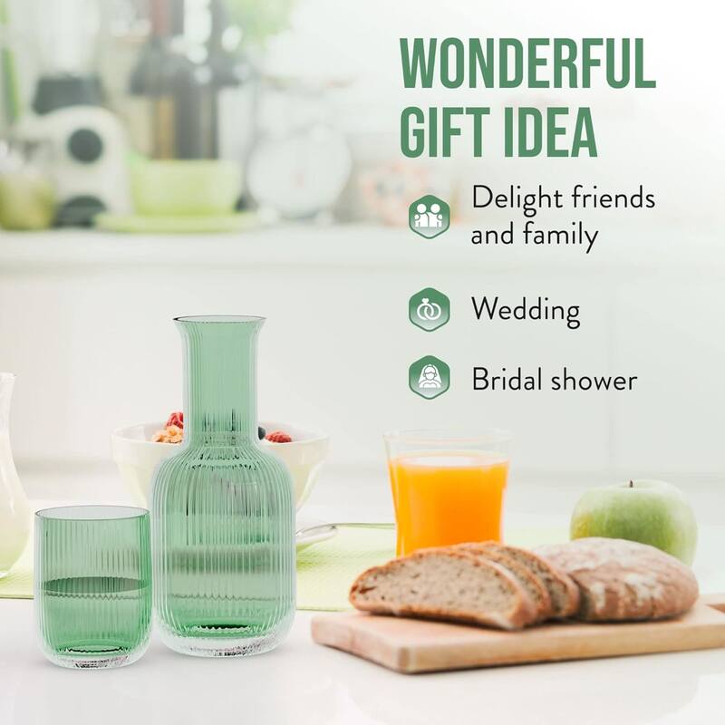 Set Of 2 Carafe And Cup Set 27.72 OZ.