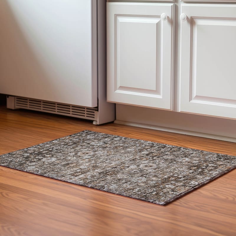Premium Washable Super Soft Vintage Traditional Mayfield Rug - Fudge - 1' 8" x 2' 6" - Rectangle