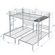 preview thumbnail 3 of 10, Full over Twin & Twin Size Bunk Bed with Built-in Shelf