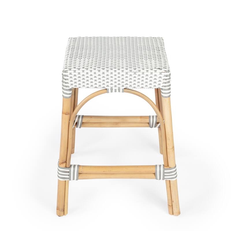 Robias 24.5" Rattan Rectangular Counter Stool