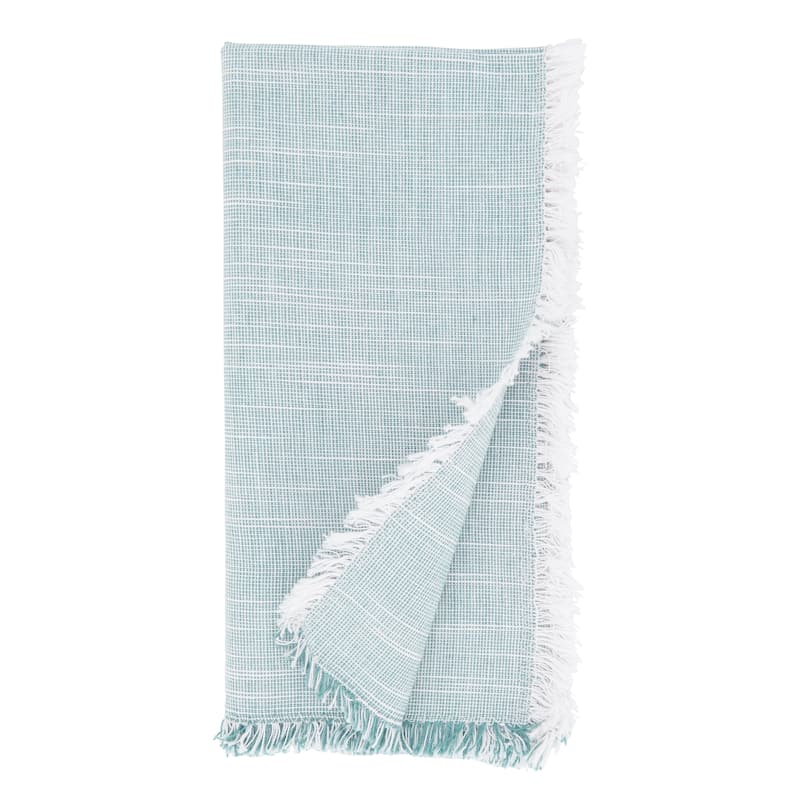 Fringe Napkins With Two-Tone Design (Set of 4)