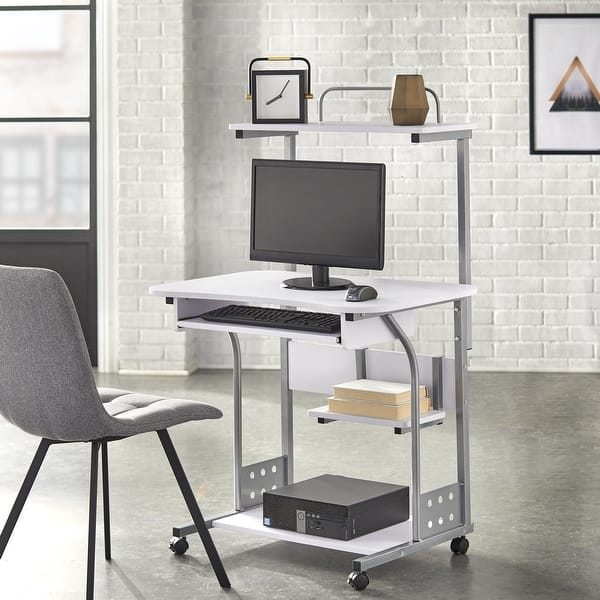 Computer Bath Desk Buylateral Mobile Computer Tower Desk with Storage - Bed Bath & Beyond ...