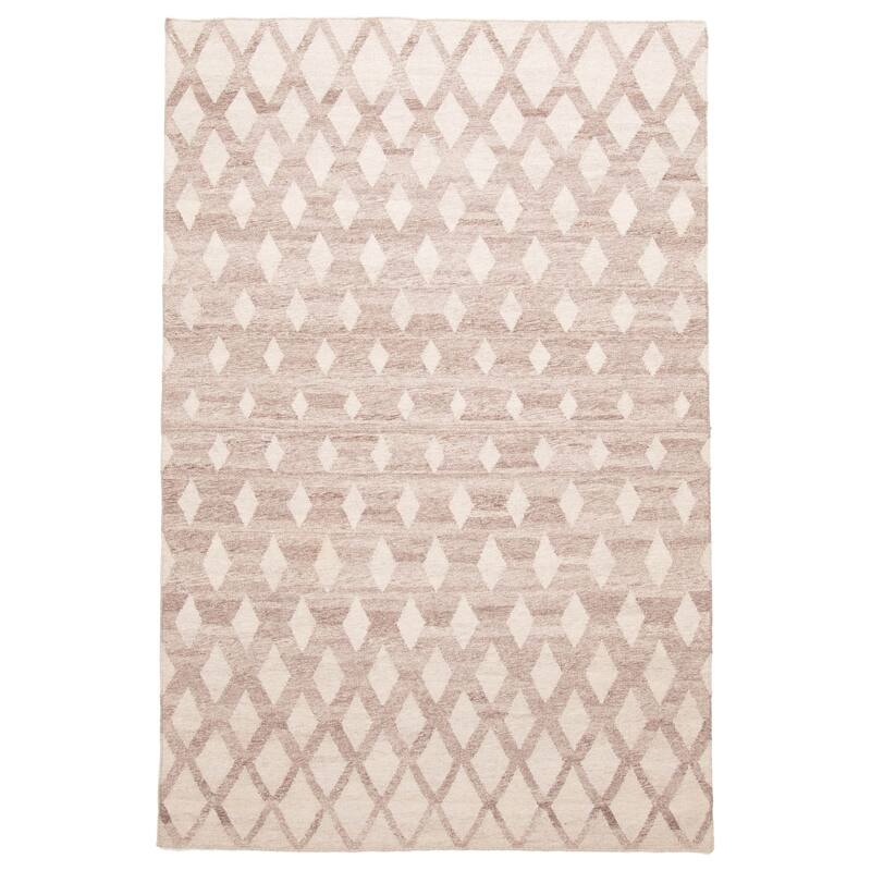 ECARPETGALLERY Flat-Weave Ankara FW Brown Wool Kilim - 5'1 x 7'11