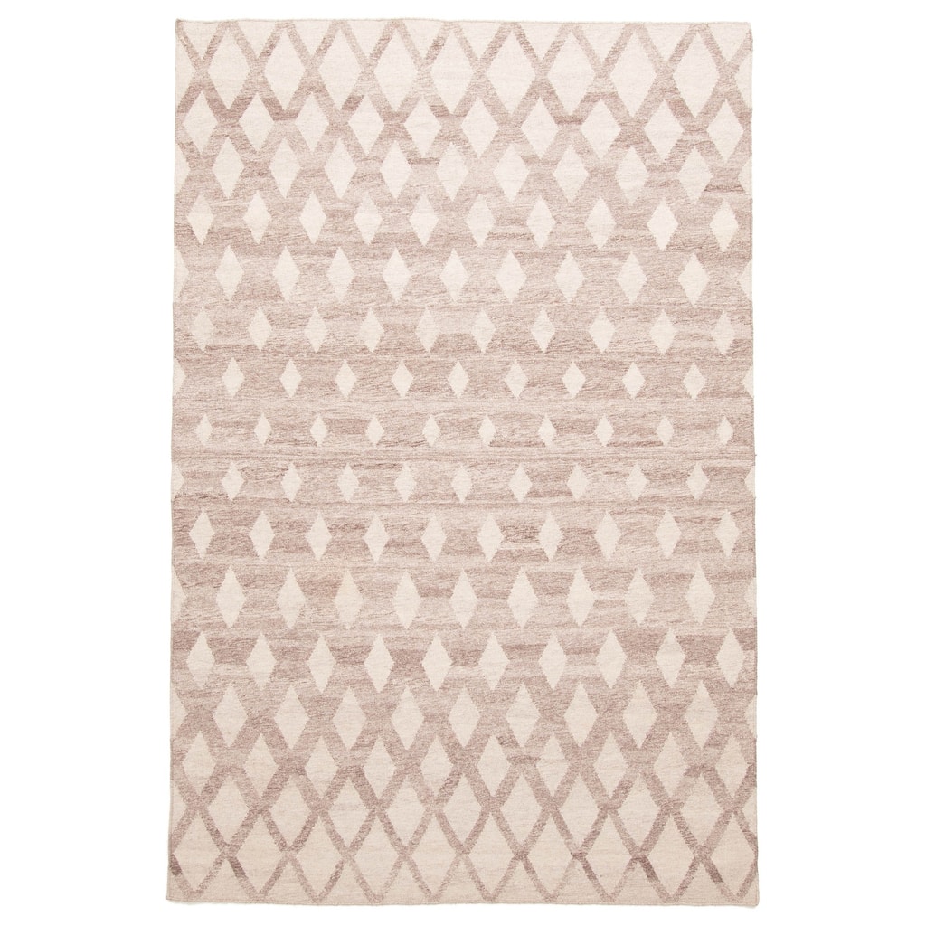 ECARPETGALLERY Flat-Weave Ankara FW Brown Wool Kilim - 5'1 x 7'11