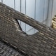 preview thumbnail 8 of 13, Outsunny 27 Gallon Patio Wicker Storage Bench, Outdoor PE Rattan Patio Furniture, Two-In-One Large Capacity Footstool