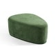 preview thumbnail 46 of 50, Leon 43" W Modern Oversized Chenille Triangular Cheese Ottoman