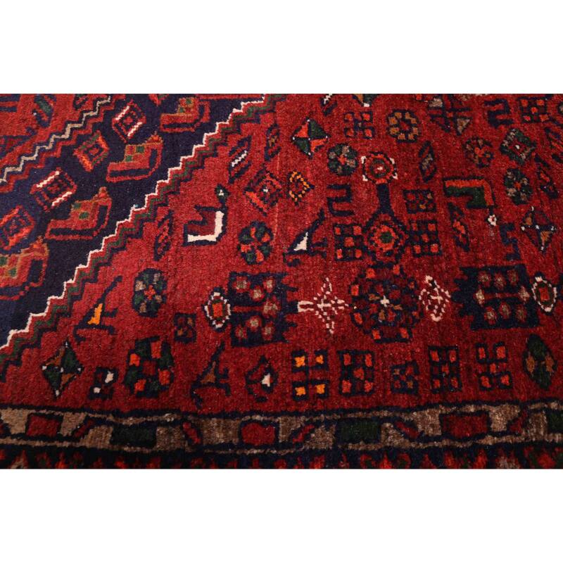 ECARPETGALLERY Hand-knotted Andelz Dark Red Wool Rug - 4'2 x 6'9