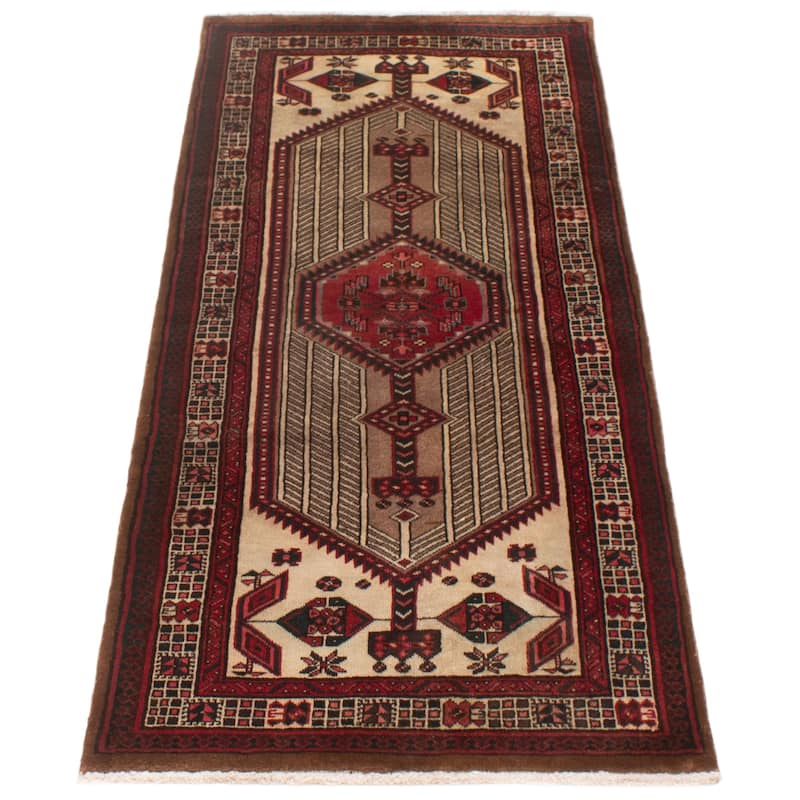 ECARPETGALLERY Hand-knotted Konya Anatolian Cream Wool Rug - 3'3 x 7'9