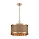 preview thumbnail 1 of 0, Elk Home Wooden Barrel Satin Brass Metal 6 Light Chandelier