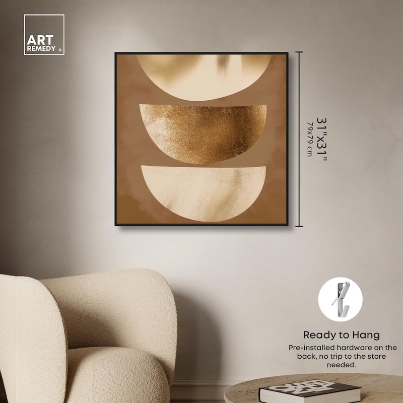 Golden Crescents I Canvas by Art Remedy