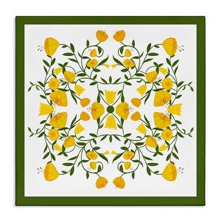 Stupell Golden Blooms Symmetry Canvas Wall Art Design By Michelle Ingari Designs