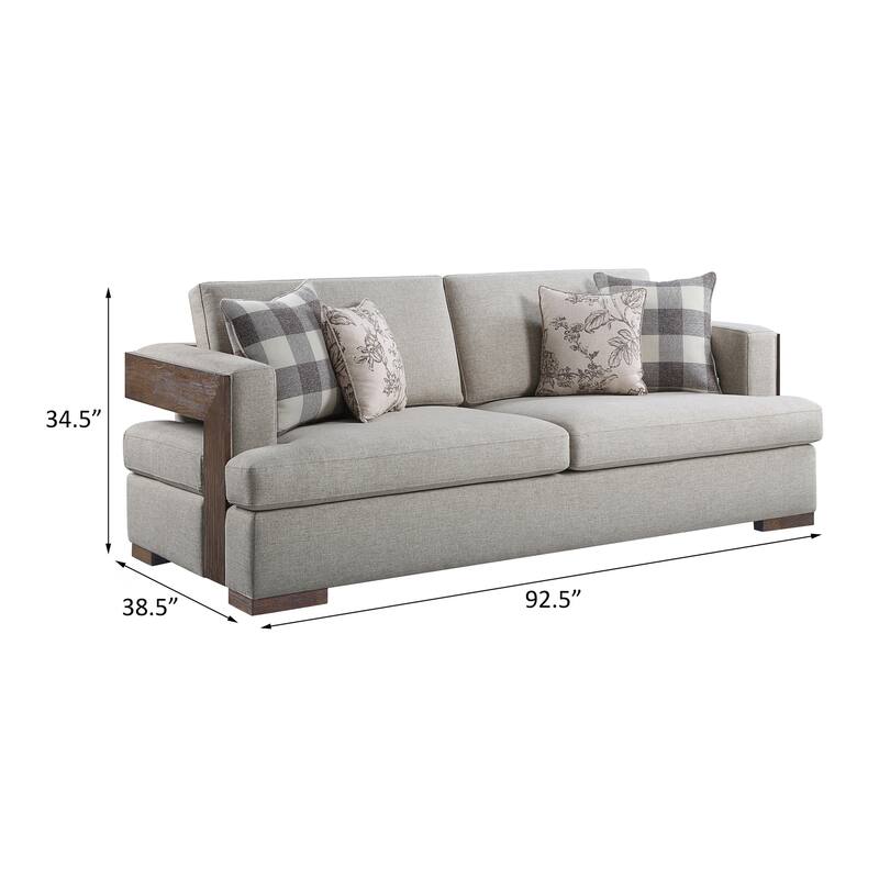 Harding Walnut Track Armrest Sofa