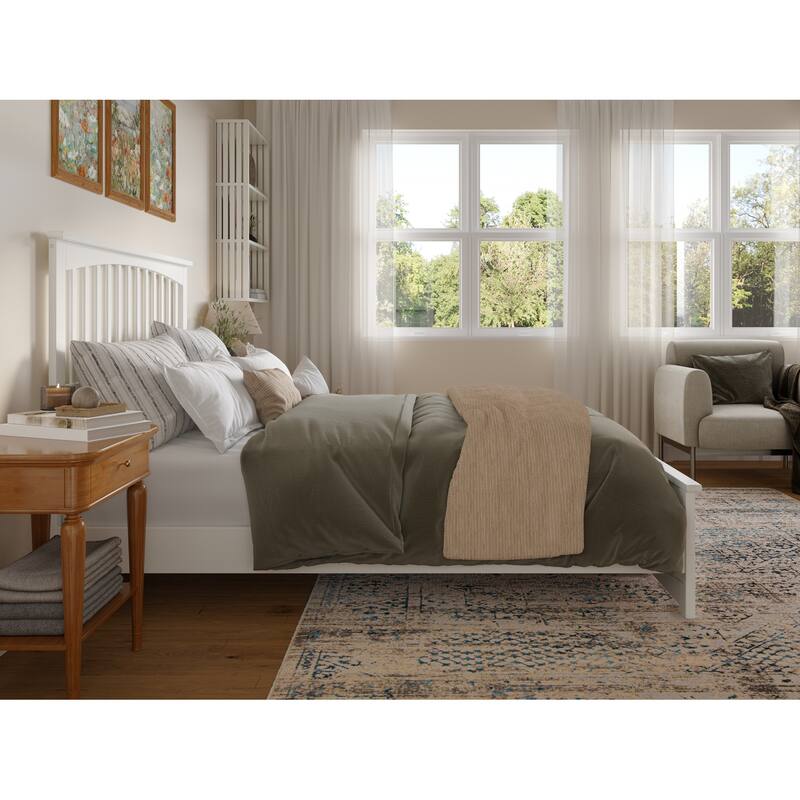 Becket Solid Wood Low Profile Platform Bed with Matching Footboard