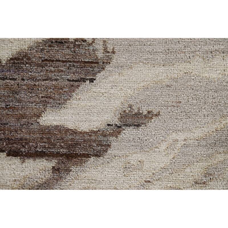 Hand Knotted Oriental 100% Wool Carpet Modern Abstract Multi-Colored Abstract Area Rug - 4' 9'' X 3' 10''