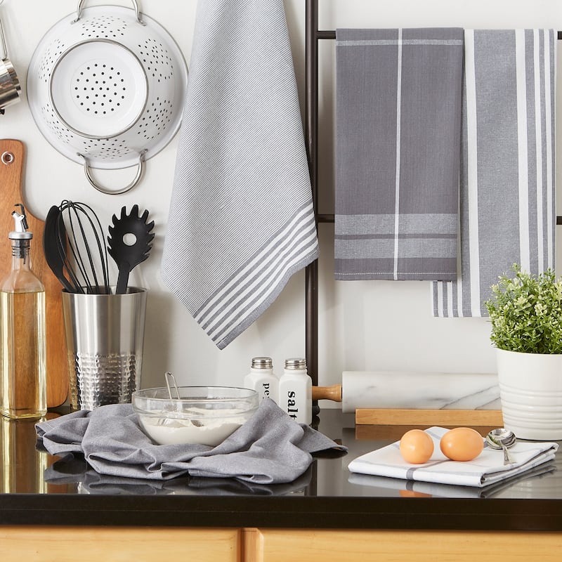 Classic Oversized Woven Dishtowels (Set of 5)