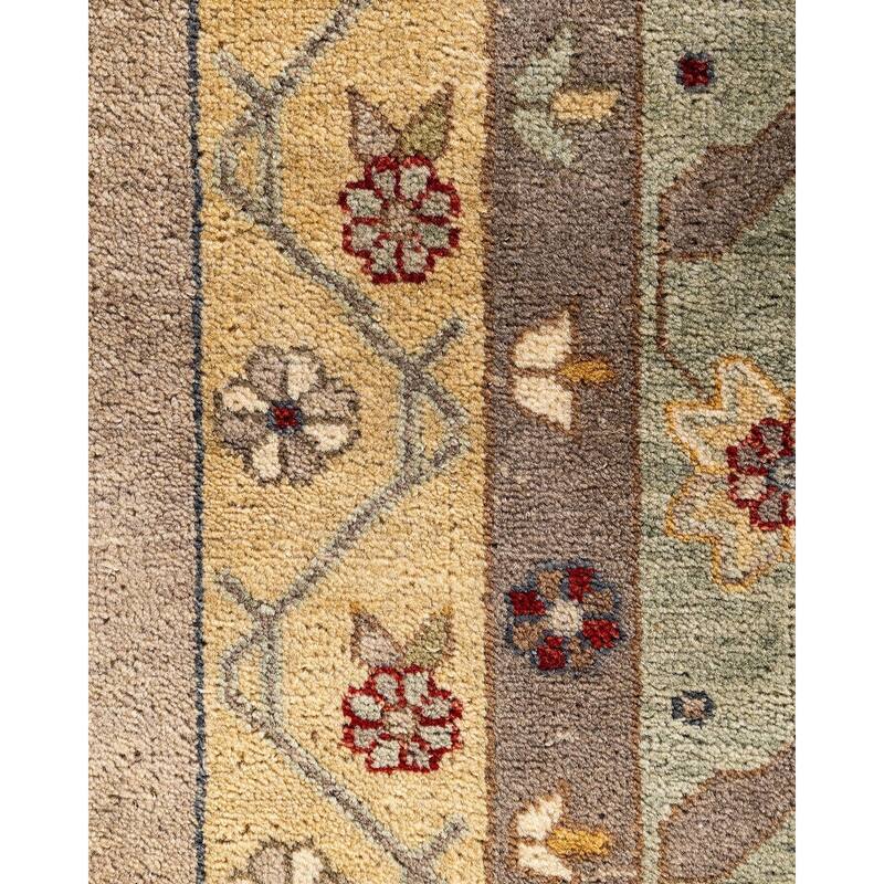 Ikat One-of-a-Kind Hand-Knotted Area Rug - Beige, 8' 1" x 10' 4" - 8' 1" x 10' 4"