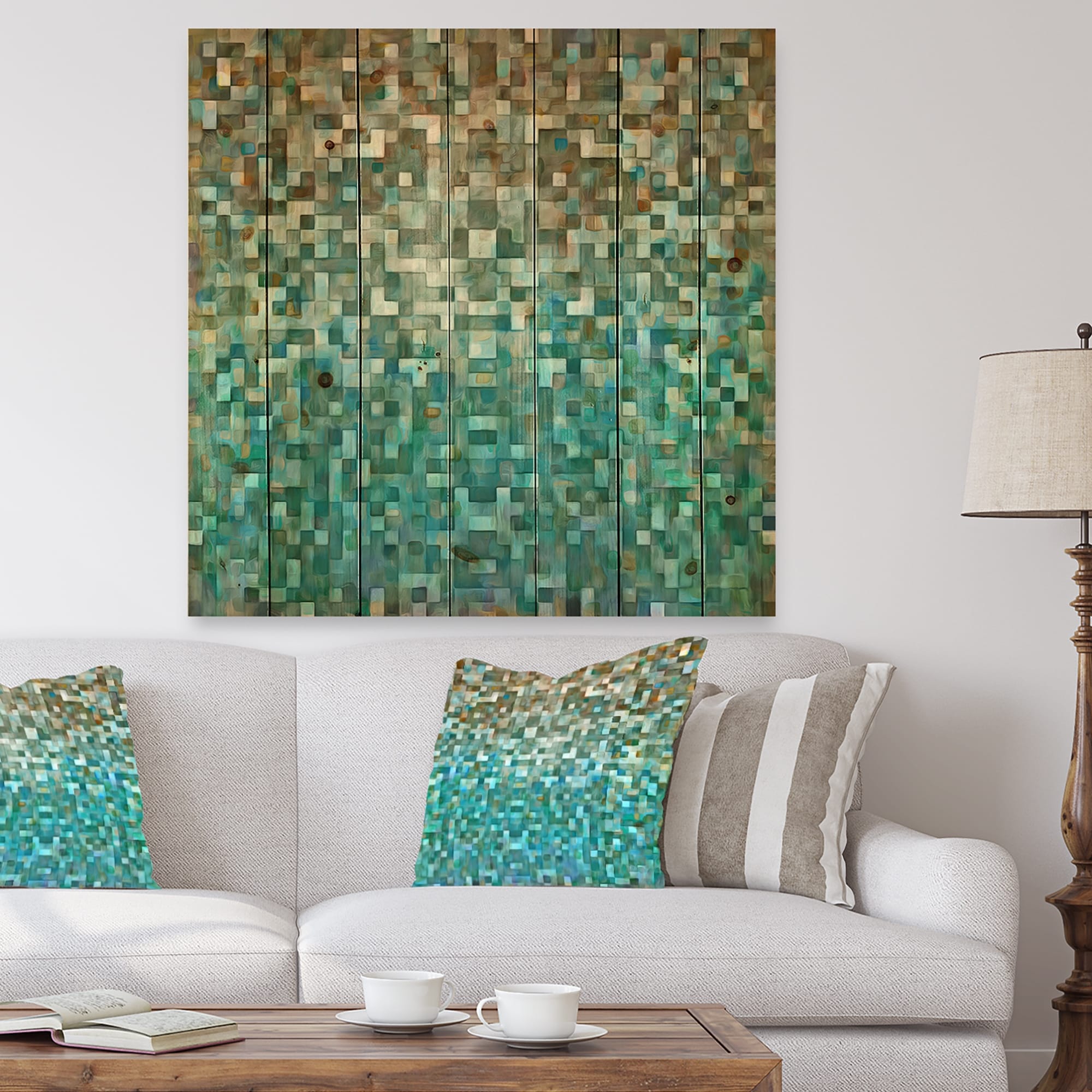 Shop Designart Blocked Abstract Nautical Coastal Print On
