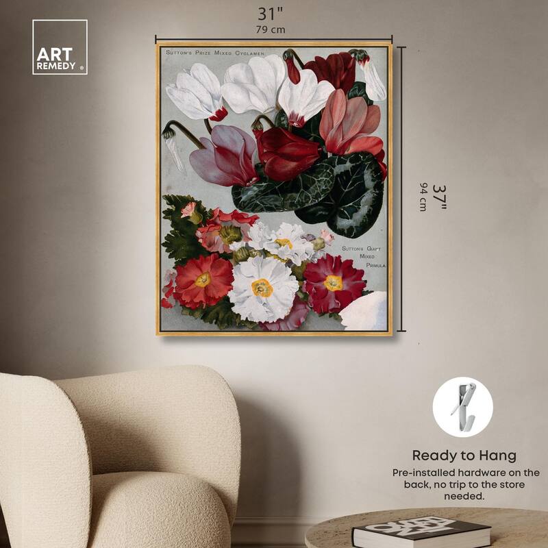 Cyclamens Canvas by Art Remedy