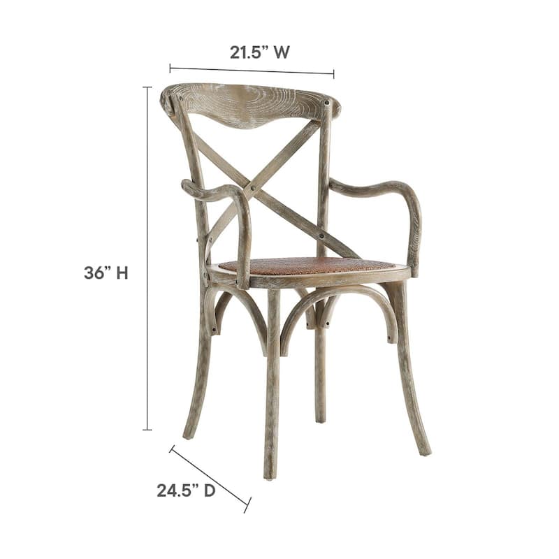 The Gray Barn Trails End Elm and Rattan Dining Chair