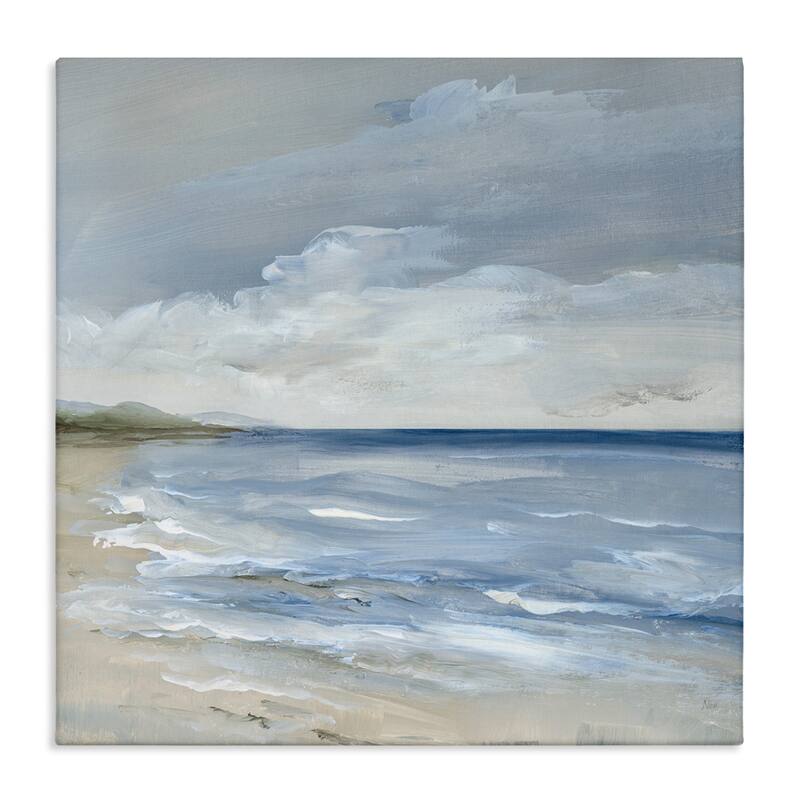 Stupell Stormy Beach Landscape Canvas Wall Art Design By Nan - 24 x 24