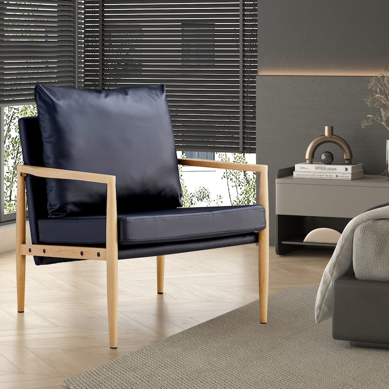 Modern Accent Chair with Metal Frame,Sofa Chair for Living Room