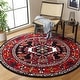 preview thumbnail 2 of 11, SAFAVIEH Vintage Hamadan Reike Rug 6'7" Round - Red/Black - Round
