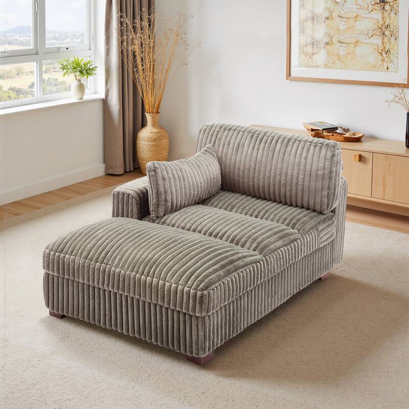 Oversized L-Shape Upholstered Chaise Lounge Sofa Couch