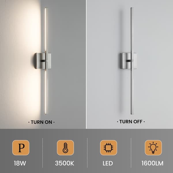 dimension image slide 0 of 14, Modern Vanity Lighting Fixtures 24/30/39 inch Bathroom Vanity Lights Over Mirror Wall Sconce for Bathroom