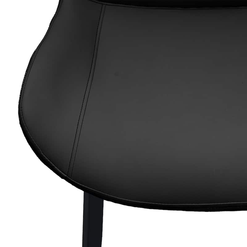 PU Leather Dining Chair with Metal Legs, Modern Upholstered Chair Set of 2 for Kitchen, Restaurant, Living, Meeting Room