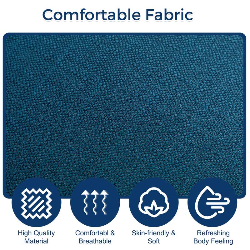 Fabric Upholstered Nailhead Trim Parson Dining Chairs Set of 2