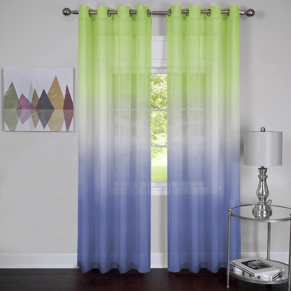 Achim Rainbow Semi-Sheer Grommet Top Curtain Panel