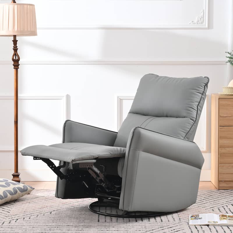 Rocking Recliner Chair,360 Degree Swivel Nursery Rocking Chair,Glider Chair,Modern Small Rocking Swivel Recliner Chair