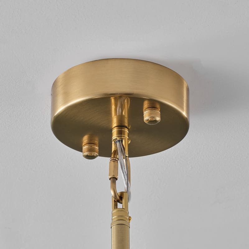 Elegant layered alabaster chandelier with natural stone panels