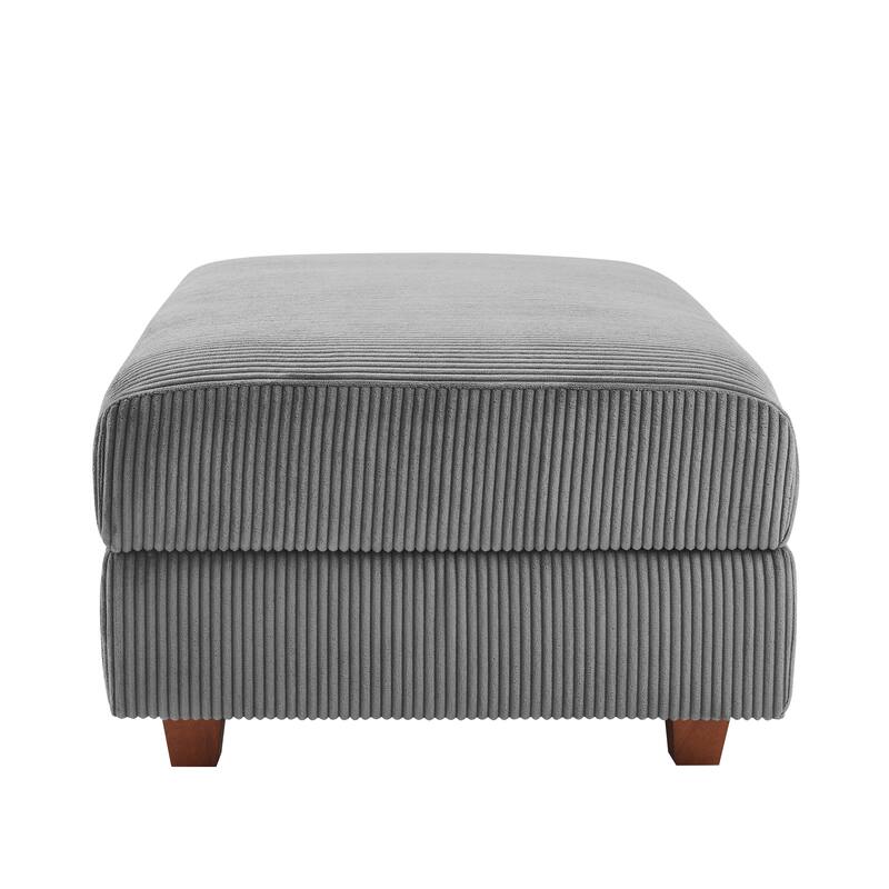 41" Wide Upholstered Ottoman With Storage