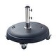 preview thumbnail 4 of 4, Rye Studio Concrete Round Umbrella Base w/Wheels featuring Leather Sense