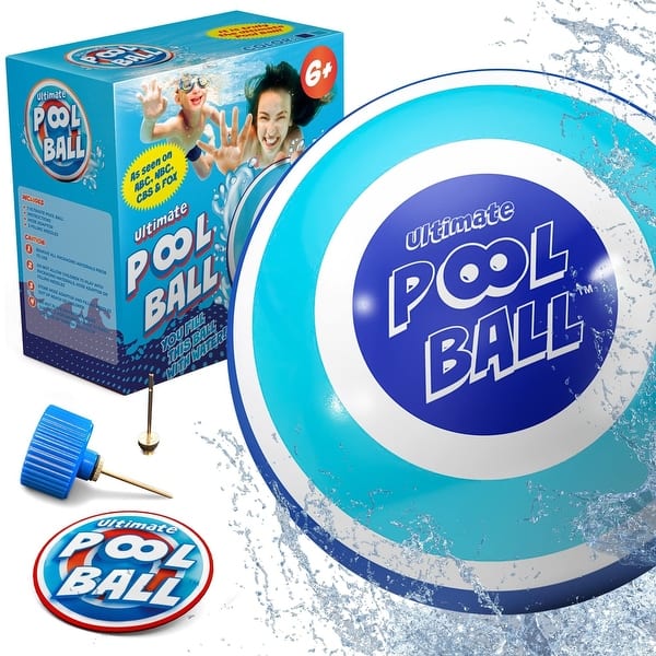 slide 2 of 5, Activ Life The Ultimate Pool Ball, Ultra-Durable & Bright, Blue/Teal 6 inches