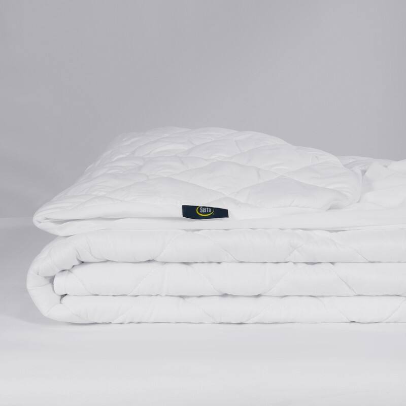 Serta Simply Clean Triple Action Antimicrobial Mattress Pad - White