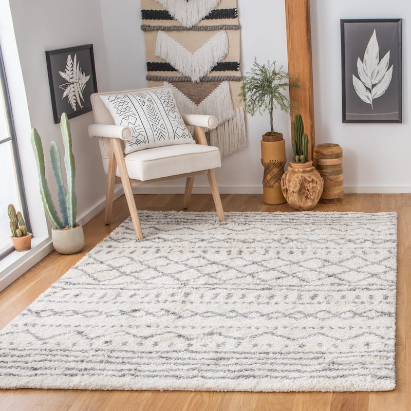 SAFAVIEH Arizona Shag Lotta Moroccan 1.2-inch Thick Rug